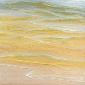 Welle zum Quadrat, Öl auf Holz,100 x 100 cm, Foto Bastian Schmeier