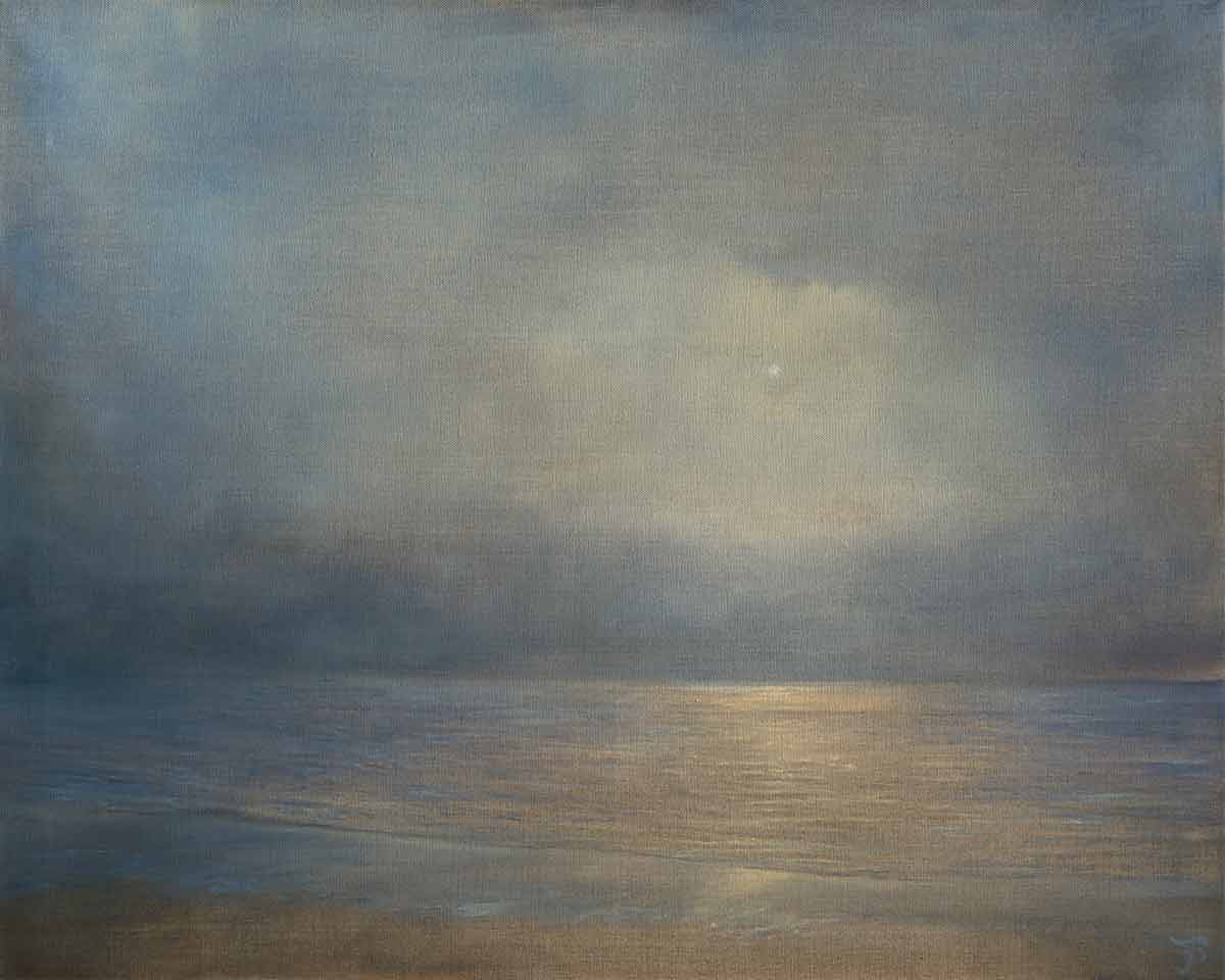 Seenebel, Öl auf Rohleinen, 100 x 80 cm, Foto Bastian Schmeier